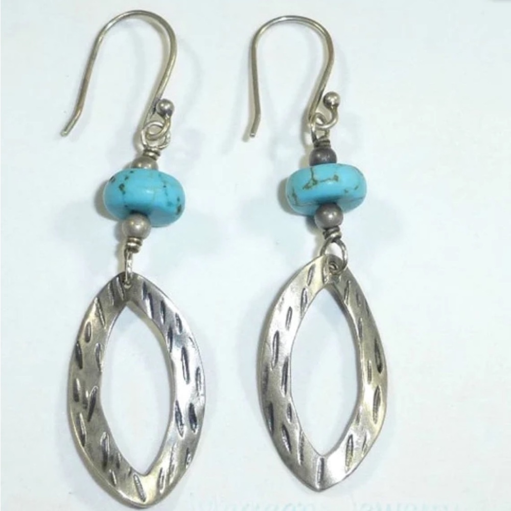 Retired Silpada Sterling Silver and Turquoise Earrings